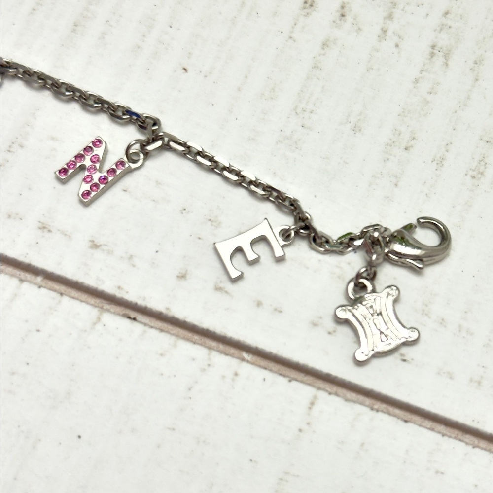Celine Charm Bracelet- Silver & Pink - Picture 4 of 5